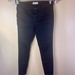 Madewell Women's 8" Skinny‎ Jeans Size 30 Dark Black Denim Streetwear Dark Wash